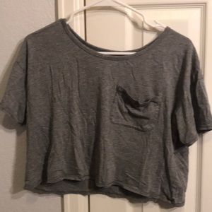 Gray Crop Top